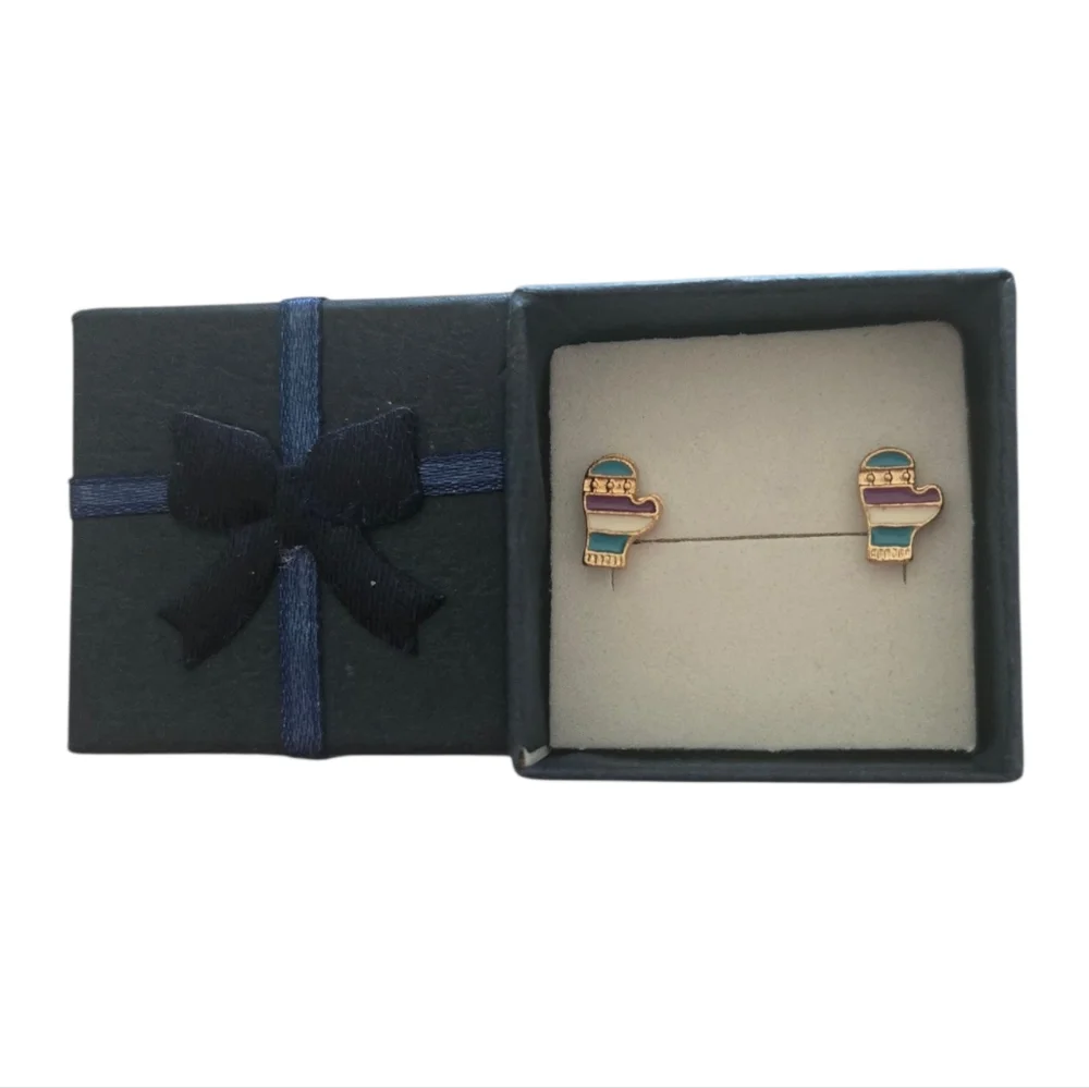 Tricolor‎ Mitten Earrings (NWOT)